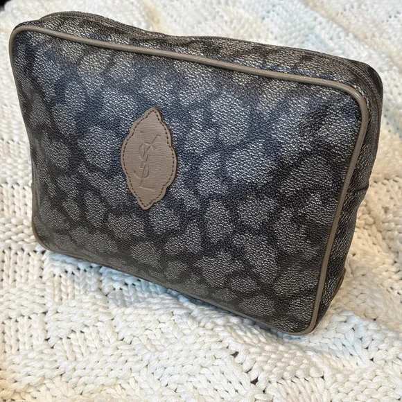 YSL Monogram Coated Canvas Pouch – Authentic – EUC - Picture 1 of 4